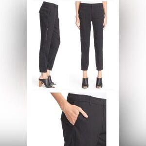Vince Linen Blend Cargo Jogger Pants Black